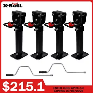 X-BULL Drop Down Corner Legs 440MM- 560MM Trailer Legs Steel W/Handle Caravan - Picture 1 of 36