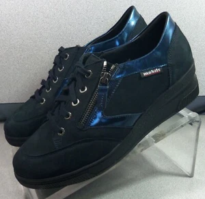 PATRIZIA LMMS60 WOMENS SHOE 8 M (EURO 5.5) NAVY NUBUCK BY MOBILS BY MEPHISTO - Picture 1 of 6