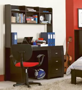 Desk and hutch - Chocolate - Picture 1 of 2