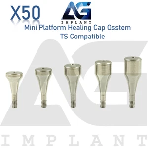 50 Healing Cap Titanium 2.1mm Fit Mini Platform 0sstem® TS Hex - Picture 1 of 5