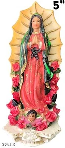 Virgen de Guadalupe 5" pulgadas Virgen María Nueva Religión y Espiritualidad - Imagen 1 de 3