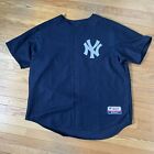 New York Yankees Size 2XL Mens Majestic Jersey Blue Button Up Made in USA