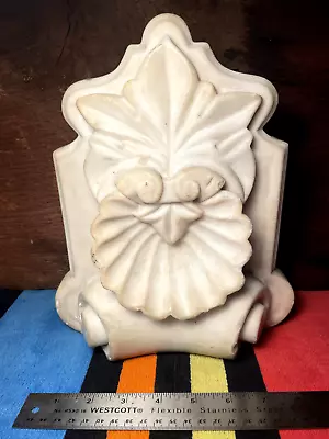 Antique Carved Marble Fireplace Mantle Keystone Mid 1860's to 1870 11.8 Lbs - Image 1 of 4