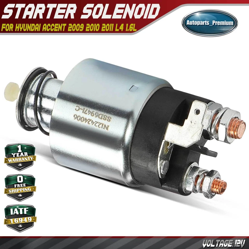 Interruptor solenoide de arranque 12V para Hyundai Accent 2009 2010 2011 L4 1,6L 3612022810 Foto 1 de 4