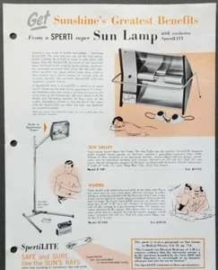 Vintage SPERTI Sun Lamps 1961 Product Flyer - Picture 1 of 2