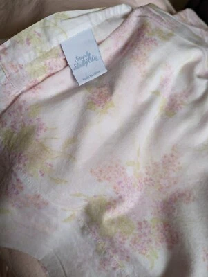 Bonita cortina Simply Shabby Chic lilas sobre blanco 100 % algodón 51 X 84  Foto 1 de 4