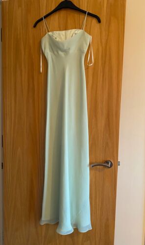 Mint Green Chiffon Evening Dress Size 6 Made In Australia Brand New