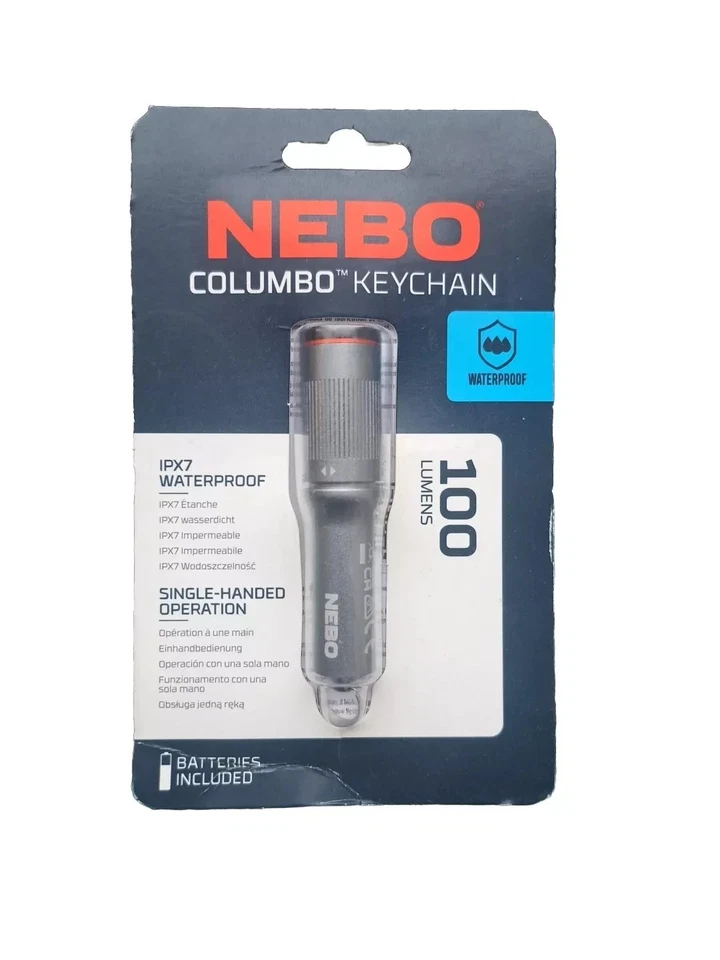 NEBO Columbo Keychain 100 Lumen Waterproof Torch Flashlight Keyring - Image 1 of 1