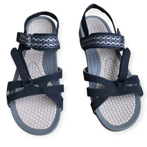 Baretraps Dalton platform nero/cenere Virginia sandalo con cinturino donna taglia 8,5 US - Foto 1 di 11