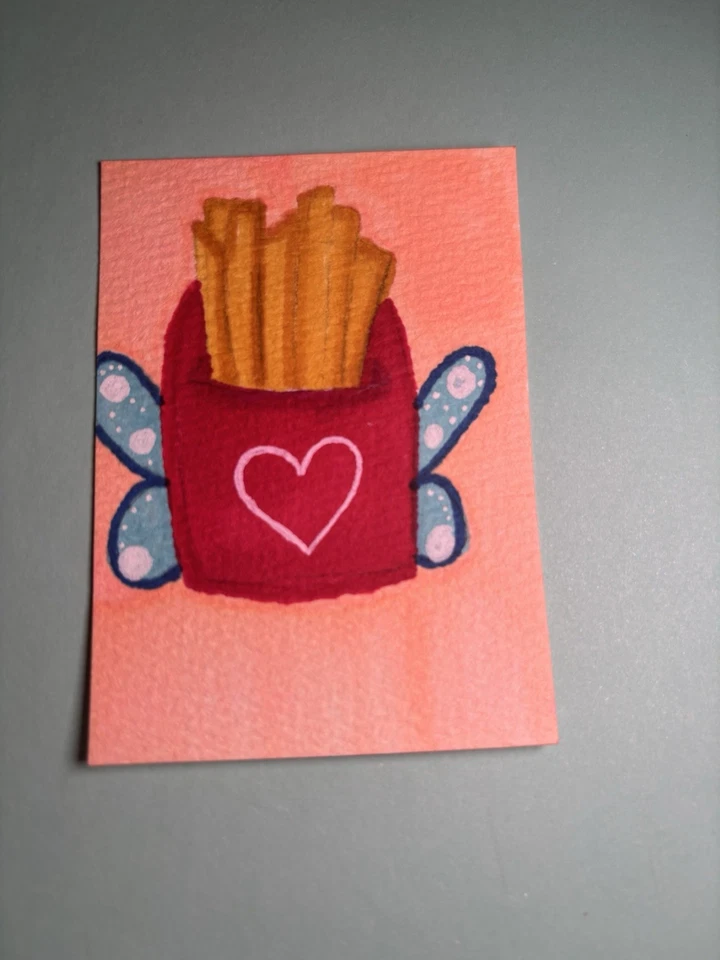 ACEO original art card - whimsical art emm-3162 - Image 1 of 1