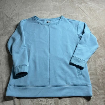 Chico's Zenergy Blue Athleisure Minimalist Tunic Sweatshirt Fall Winter Women 1 - Image 1 of 4