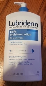 New Lubriderm Daily Moisture Lotion Fragrance-Free 24 Ounce Normal to Dry - Picture 1 of 3