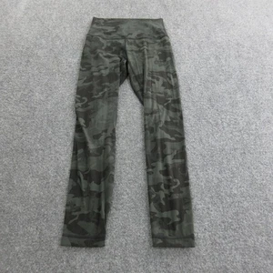 Lululemon Leggings Damen 4 grün Tarnmuster hoher Bund volle Länge Yogahosen sportlich - Bild 1 von 9