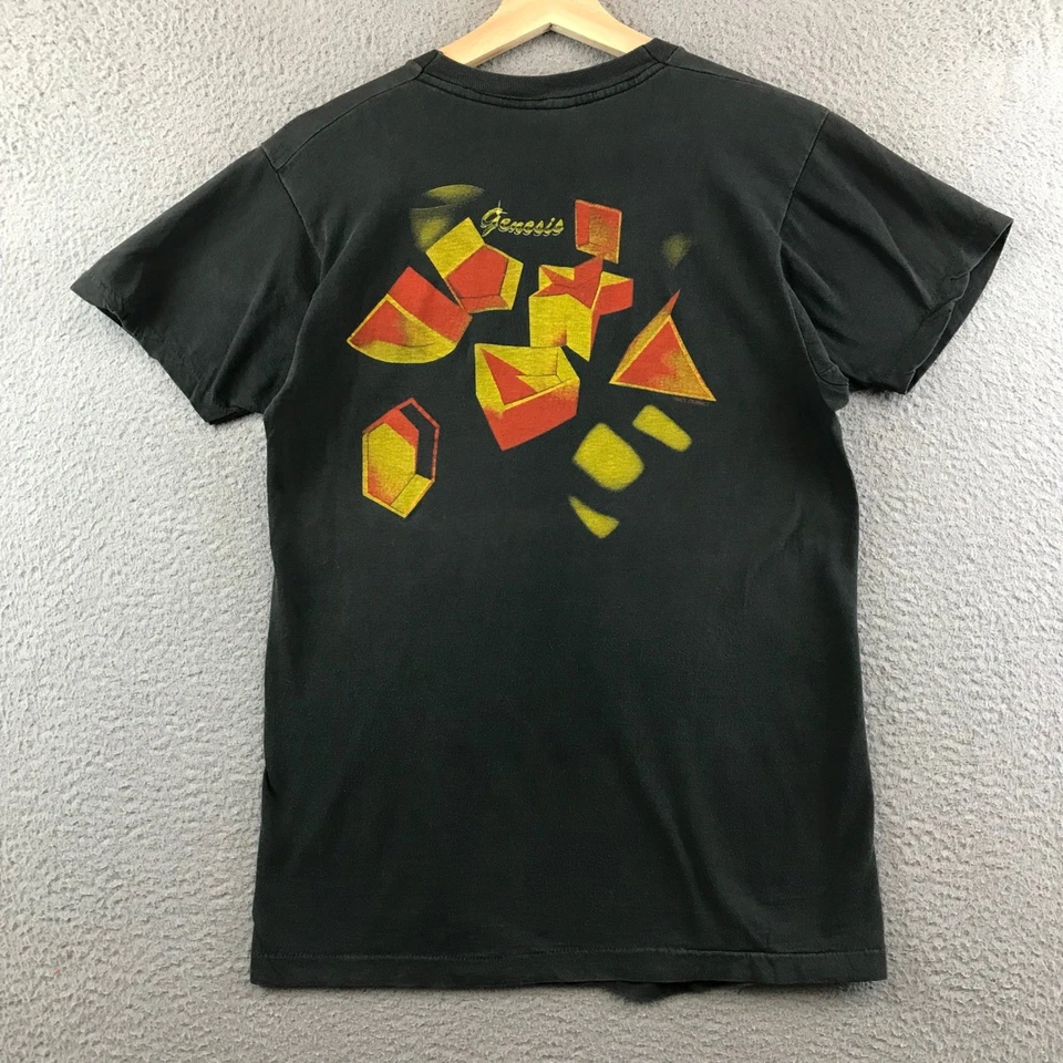 Camiseta De Colección Años 80 Genesis Mama Tour Negra Banda de Rock Concierto Camiseta Para Hombres Grande Foto 1 de 4