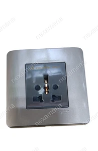 16A 250V 1 Gang International Steckdose - Silber Bronze (E84426_16TS_SZ) - Bild 1 von 2