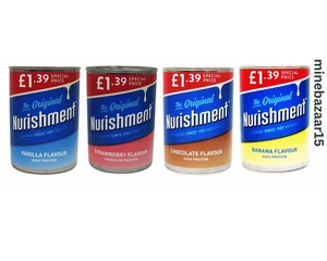 Nurishment Protein Drink Vanilla ,Strawberry ,Chocolate,Banana Flavour (400g×12) - Picture 1 of 13
