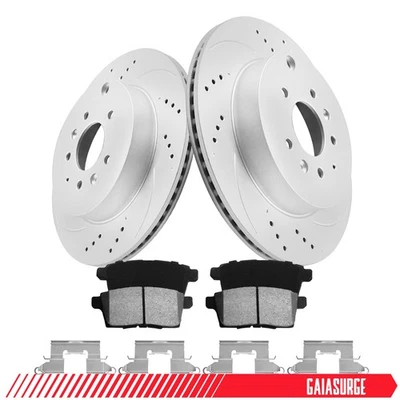 REAR Brake Rotors & Ceramic Pads for 2007 -2012 2013 2014 2015 for Mazda CX-9 Foto 1 de 4