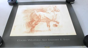 NATIONAL WESTERN STOCK SHOW ART EXHIBIT 2000 POSTER signed by GEORGE CARLSON - Picture 1 of 3