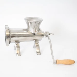 Molinillo de carne con abrazadera Lehman's #22, molinillo de carne manual de acero inoxidable - Imagen 1 de 7