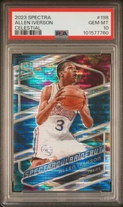 2023 Panini Spectra #198 Allen Iverson Celestial PSA 10 - Picture 1 of 2