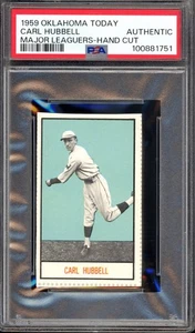 Tarjeta de béisbol 1959 Oklahoma Today CARL HUBBELL PSA AUTÉNTICA de colección (1751) - Imagen 1 de 2