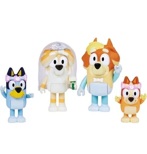 Bluey Figur 4er Pack Wedding Time, Reenact Onkel Rad und Friskys Hochzeit... - Bild 1 von 8