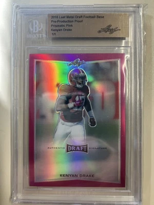 2016 Leaf Metal Draft Kenyan Drake Prismatic Pink Pre-Production Proof 1/1 - Image 1 of 2