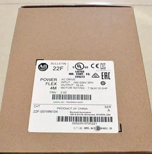Nuovo Allen-Bradley 22F-D018N104 PowerFlex 4M 7,5 kW 10 CV unità AC - Foto 1 di 2