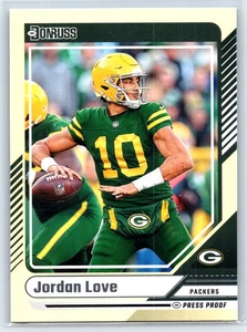 Jordan Love Press Proof 2024 Donruss #230 amarillo - Imagen 1 de 2