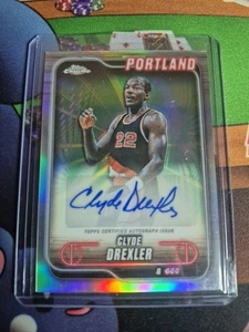 Topps Chrome 2024-25 - Clyde Drexler Auto Bowman Chrome Tca-cd - Imagen 1 de 2
