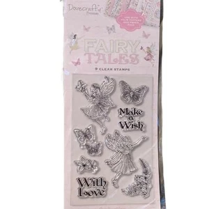 9 estampillas de fotopolímero transparentes Dovecraft Fairy Tales fabricación de tarjetas álbum de recortes ¡NUEVO!! - Imagen 1 de 3