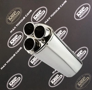 Triumph 955i SPRINT ST 99-05 Stainless Tri Oval Triple Outlet Race exhaust - Picture 1 of 3
