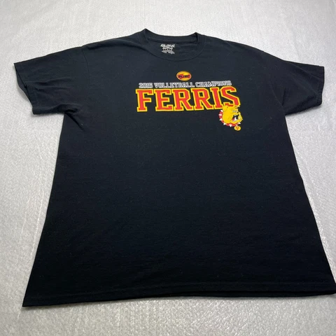 Ferris State Bulldogs Volleyball Gildan T Shirt Mens Large Black Crew Neck Top Cover