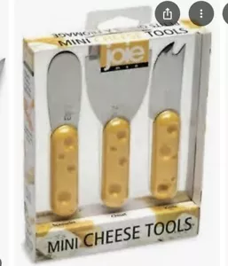 NEW Joie Mini Kitchen Utensils 3 Piece Mini Cheese Tools chisel/knife/spread - Picture 1 of 6