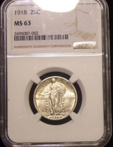 1918 Standing Liberty Quarter NGC MS63 - Picture 1 of 8