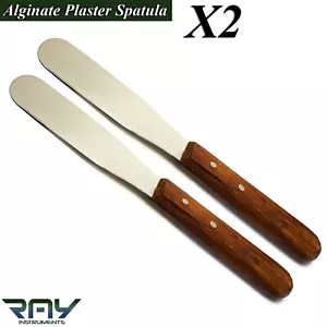 2 piezas instrumentos técnicos de laboratorio de mezcla de yeso de alginato dental espátula - Imagen 1 de 3