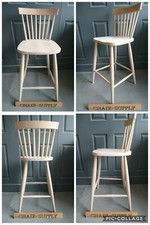 Solid Beec Raw Wood Brand New Nordic Scandinavian Modern Kitchen Bar Stool