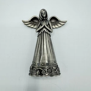 Pewter Praying Guardian Angel, 3-1/2" tall - Picture 1 of 5