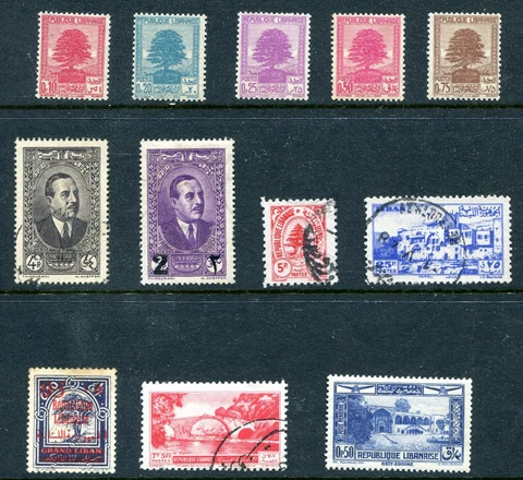 Lebanon 1928 - 1950 Used and Unused Lot Cover