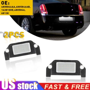 For 2005-14 Chrysler 300 300C White LED License Plate Lights Lamp Error Free 2PC - Picture 1 of 12