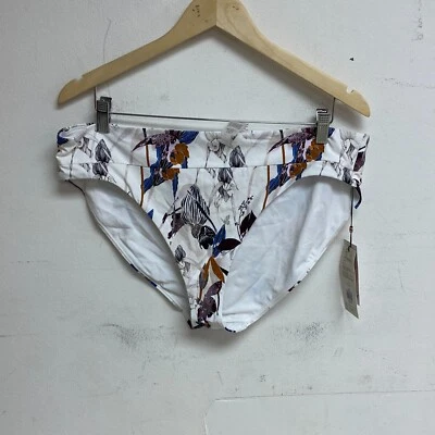 Calia Wide Banded High Leg Swim Bottoms Island Botanical Multi WSA23414PRT - Image 1 of 4