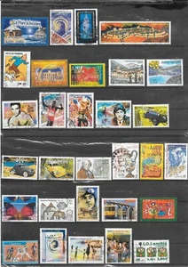 FRANKREICH 2000. KONVOLUT 36 BRIEFMARKEN GUMMI RUNDSTEMPEL - Bild 1 von 2