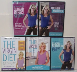 5 NEW JJ Virgin's DVD lot sugar impact secret kithcen makeover drop 7 foods walk - Imagen 1 de 7
