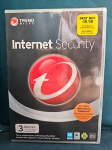 Trend Micro Internet Security (Windows 8/Mac/And/iOS, 3 Devices Protected) NEW - Picture 1 of 2