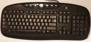 Logitech Y-SZ49 Internet Pro Wired Keyboard Colour Black Slim Ergonomic Design - Picture 1 of 10