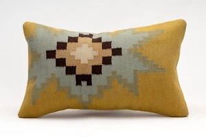 Decorative Pillow Cover, 12x20 in, Kilim Pillow, Turkish Pillow, Sofa Cushion - Picture 1 of 4