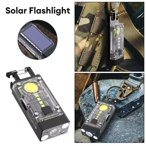 New Portable USB Type-C Rechargeable Mini Keychain EDC Flashlight Work Light Set - Picture 1 of 19