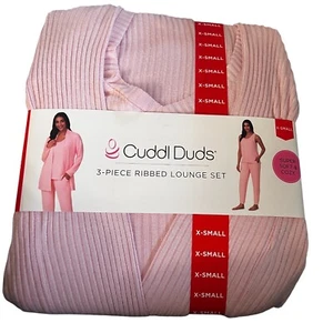 Cuddl Duds Damen X-Small Pyjama Lounge Set 3 tlg Cardigan Tank Top Jogginghose - Bild 1 von 15