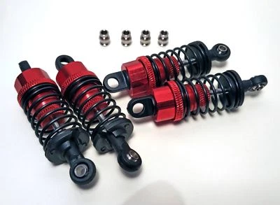 Rc Car Shock Set Red Aluminium for 1/10 63mm for Kyosho fazer Hpi Rs4 Sprint e10 - Image 1 of 4