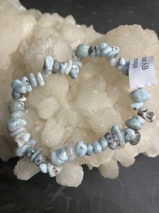 0104 Mineraux Bracelet Chips Baroque 034 Larimar - Imagen 1 de 3